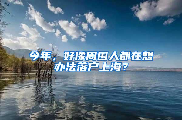 今年，好像周围人都在想办法落户上海？