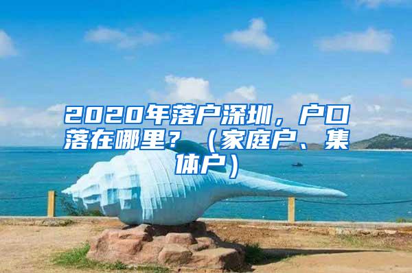2020年落户深圳，户口落在哪里？（家庭户、集体户）